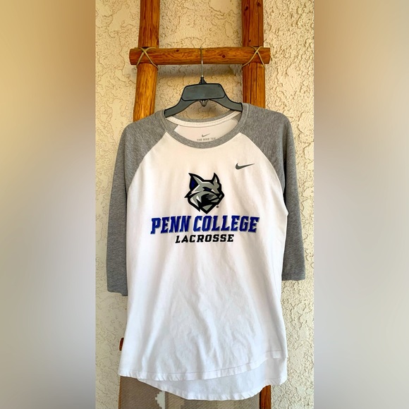 MENS LARGE PENN LACROSSE “NIKE TEE - DRI-FIT” LONG SLEEVE SHIRT - Picture 2 of 5